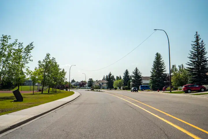 A residential street in Riverbend